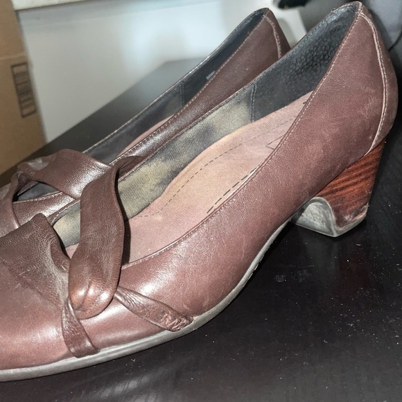 Clarks Pumps Artisan Mary Jane Chunky Block Low Heels Loafers Slip-on Shoes - Picture 5 of 11